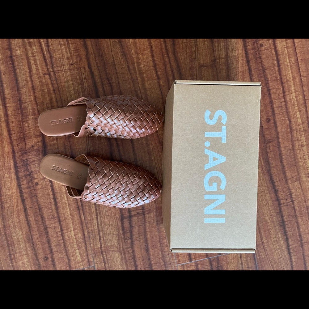 At. Agni Binto Woven Loafers/Cintage Tan Size 39